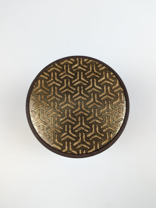 Top Brass patterned puzzle box