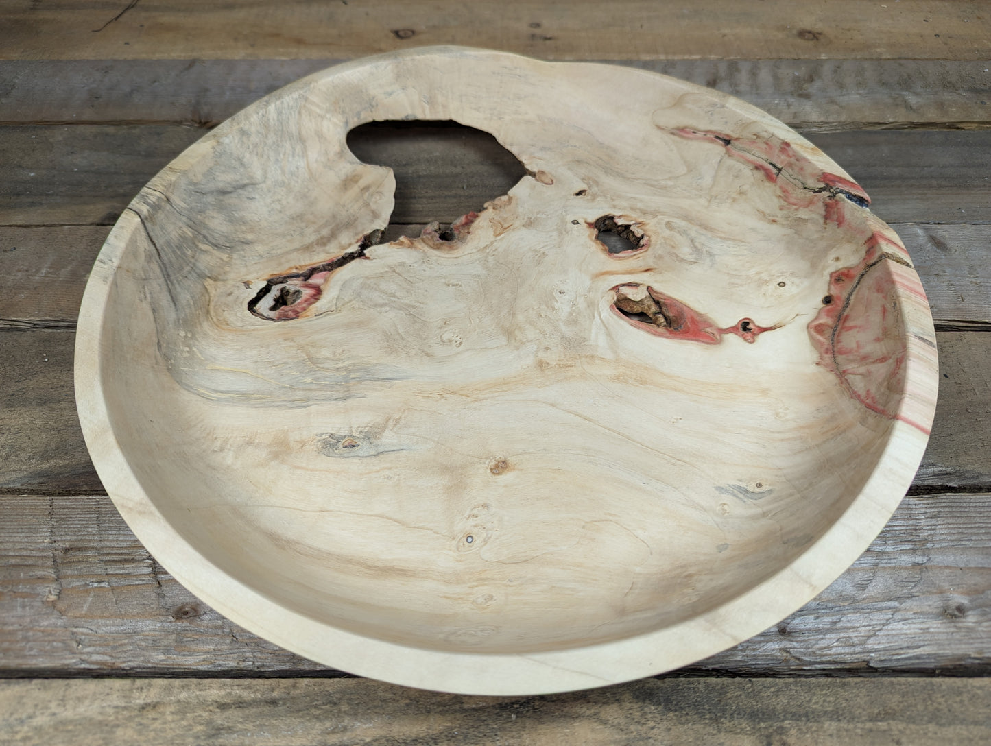 Rustic cottonwood platter