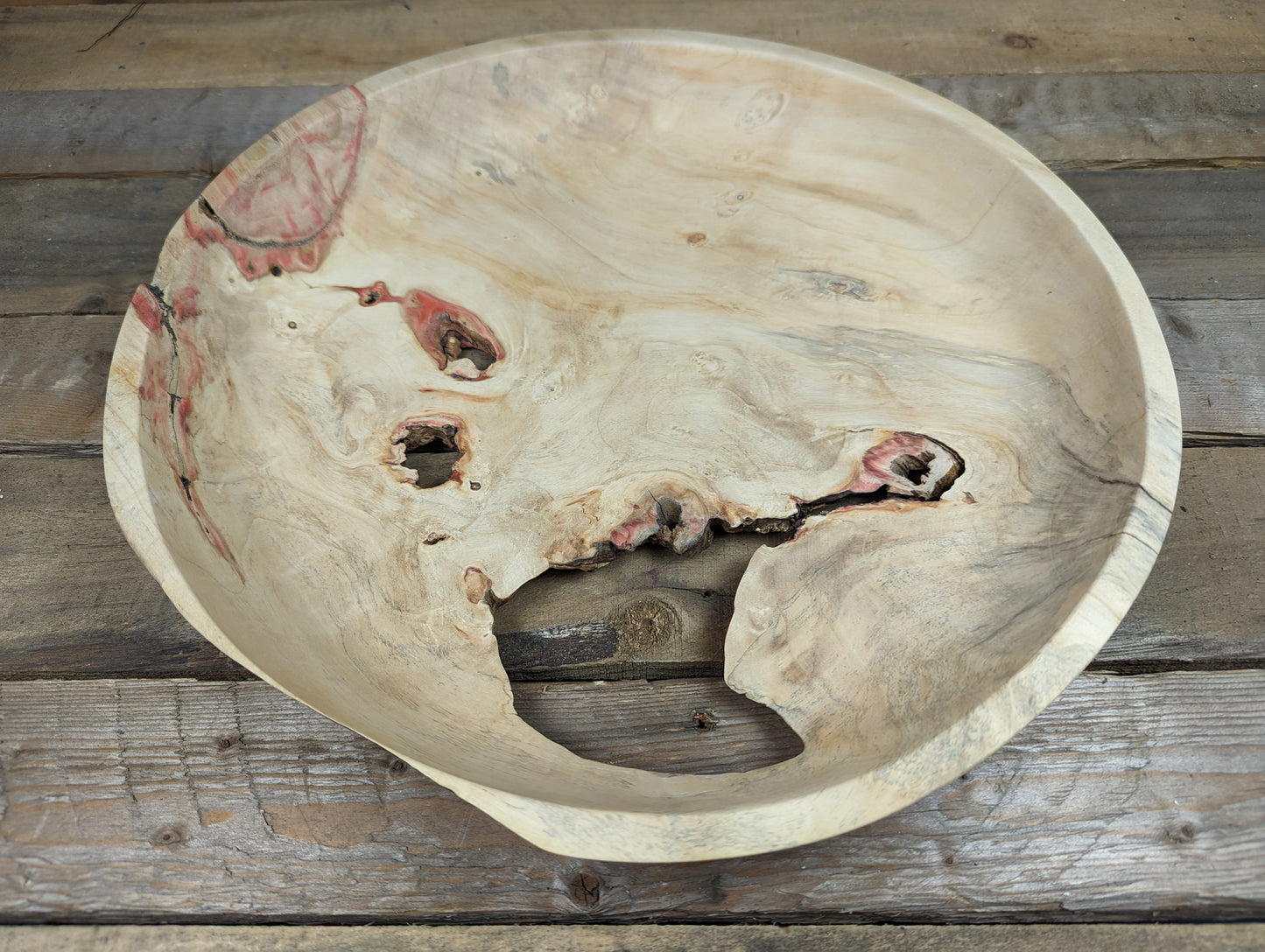 Rustic cottonwood platter