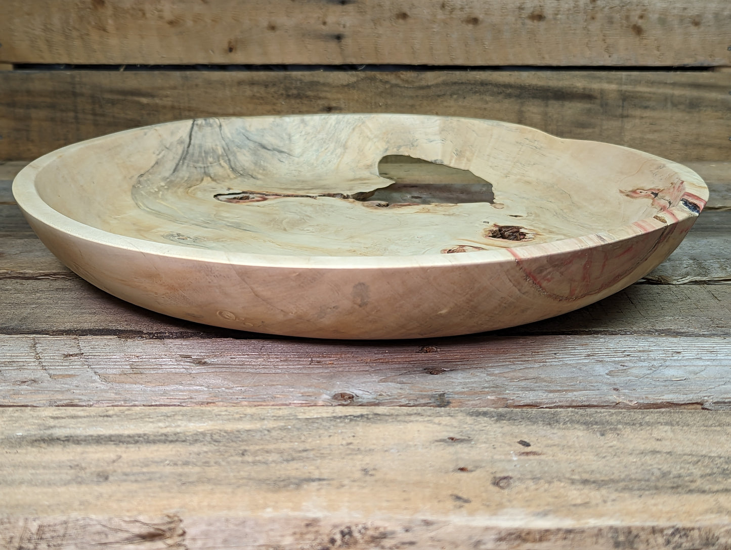 Rustic cottonwood platter