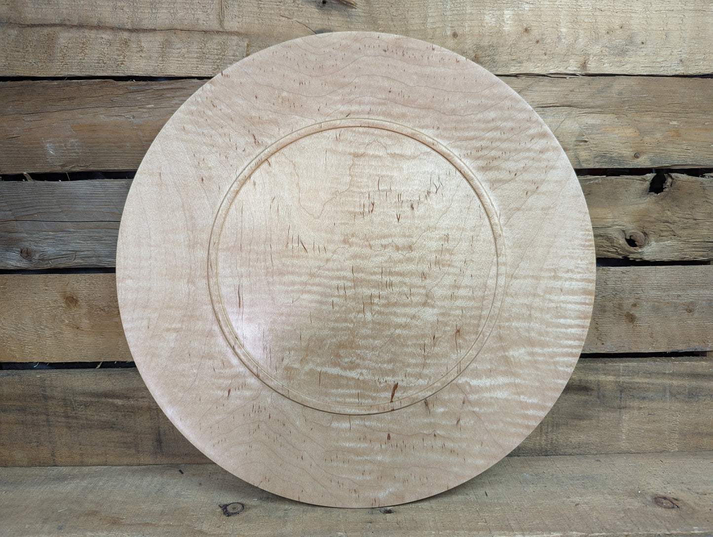 Figured maple platter