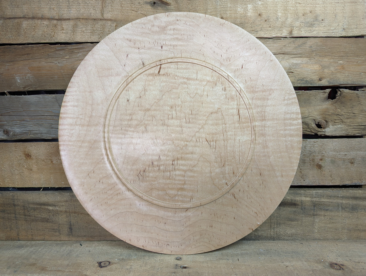 Figured maple platter