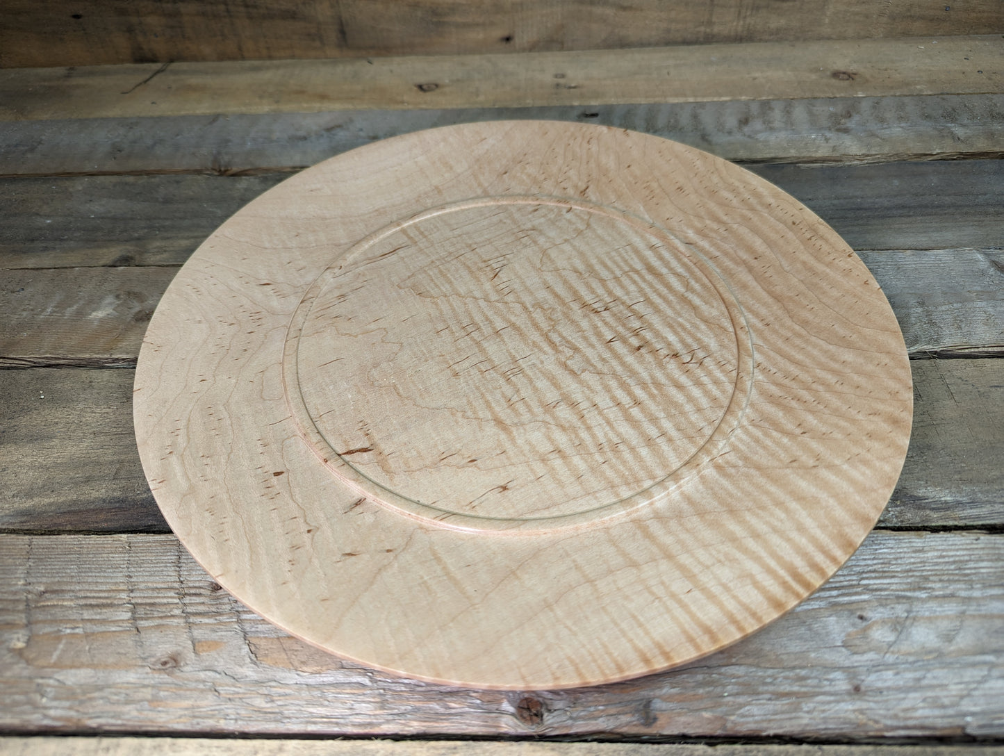 Figured maple platter