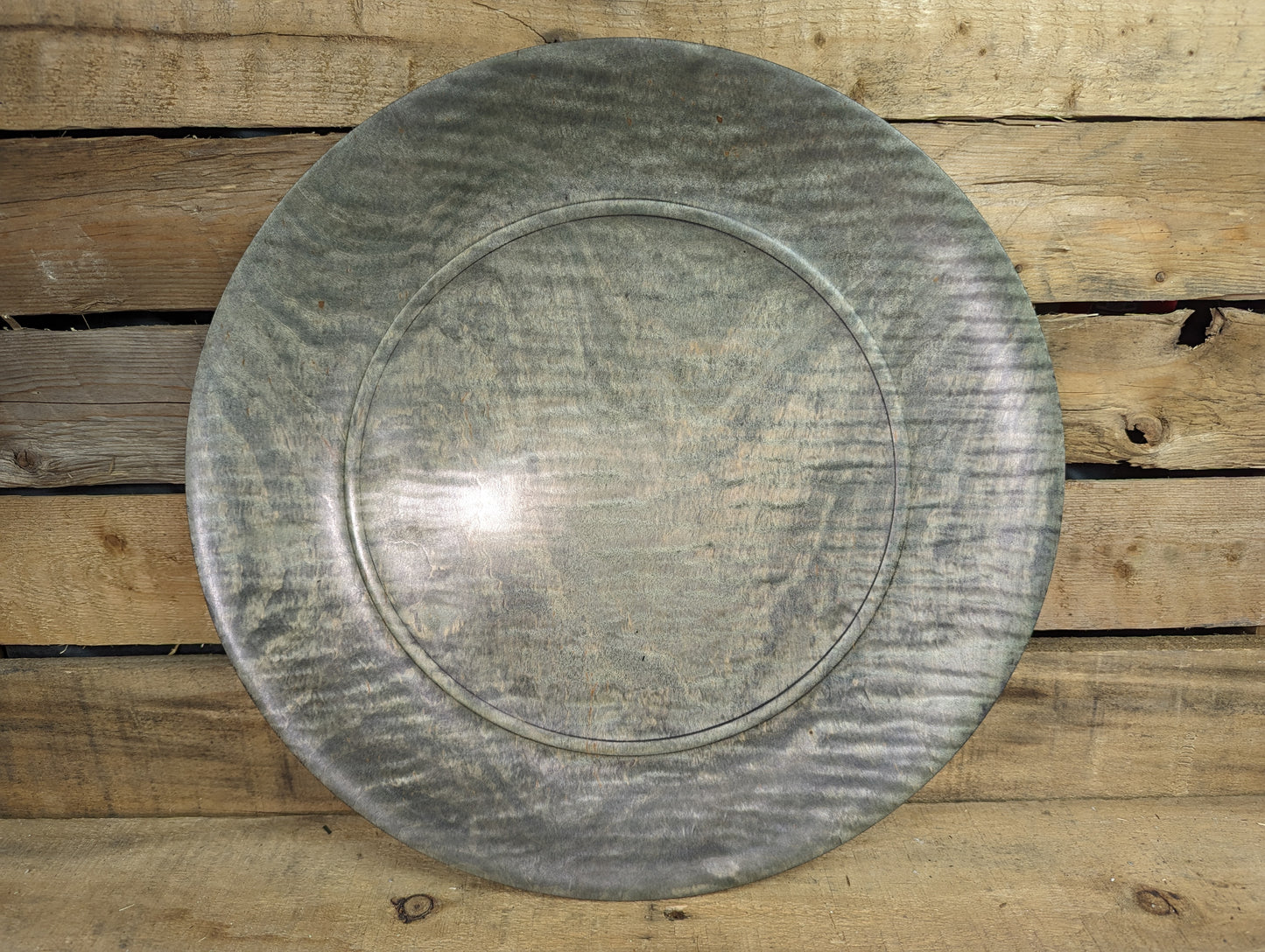 Colourful figured maple platter