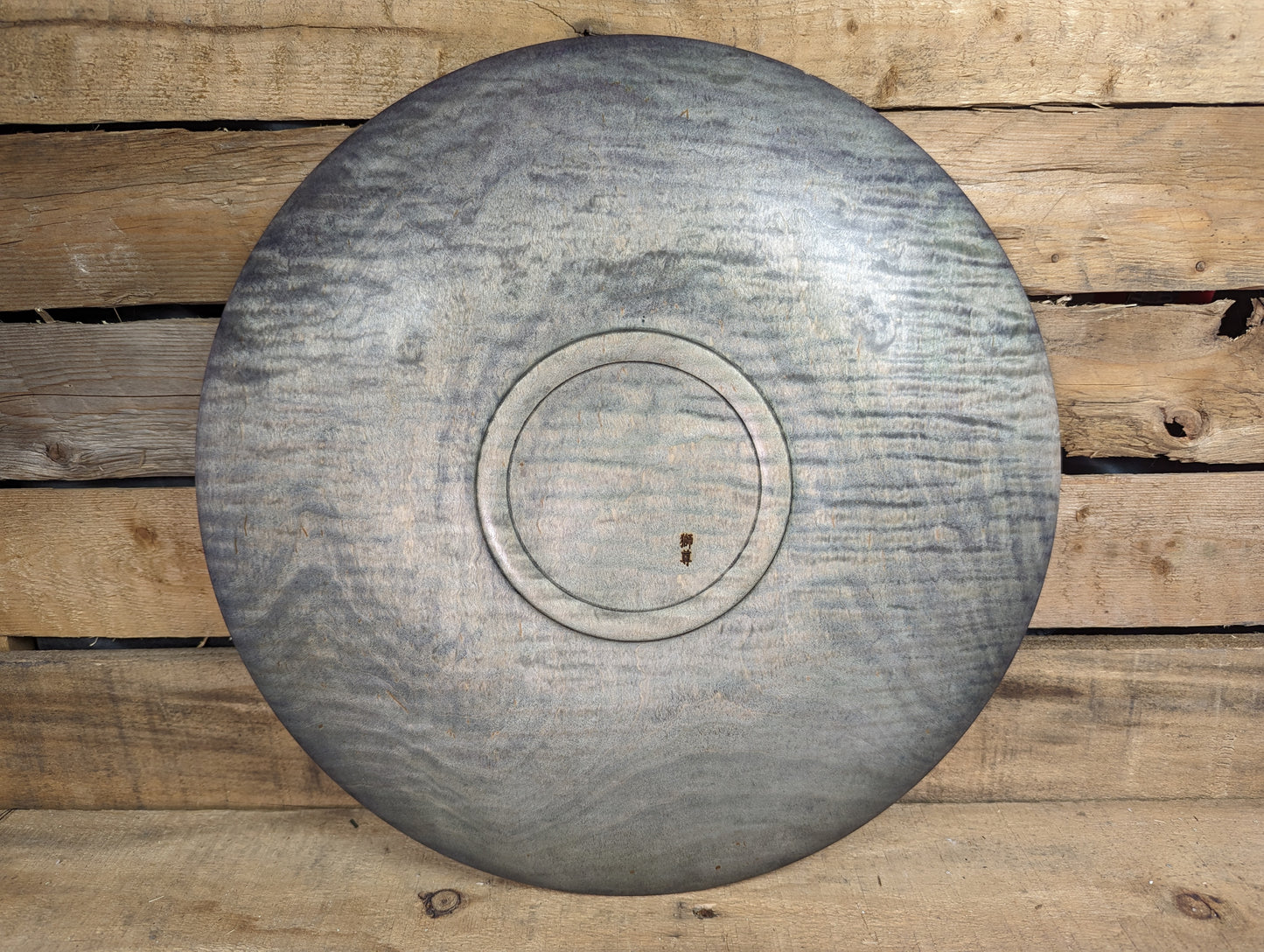 Colourful figured maple platter