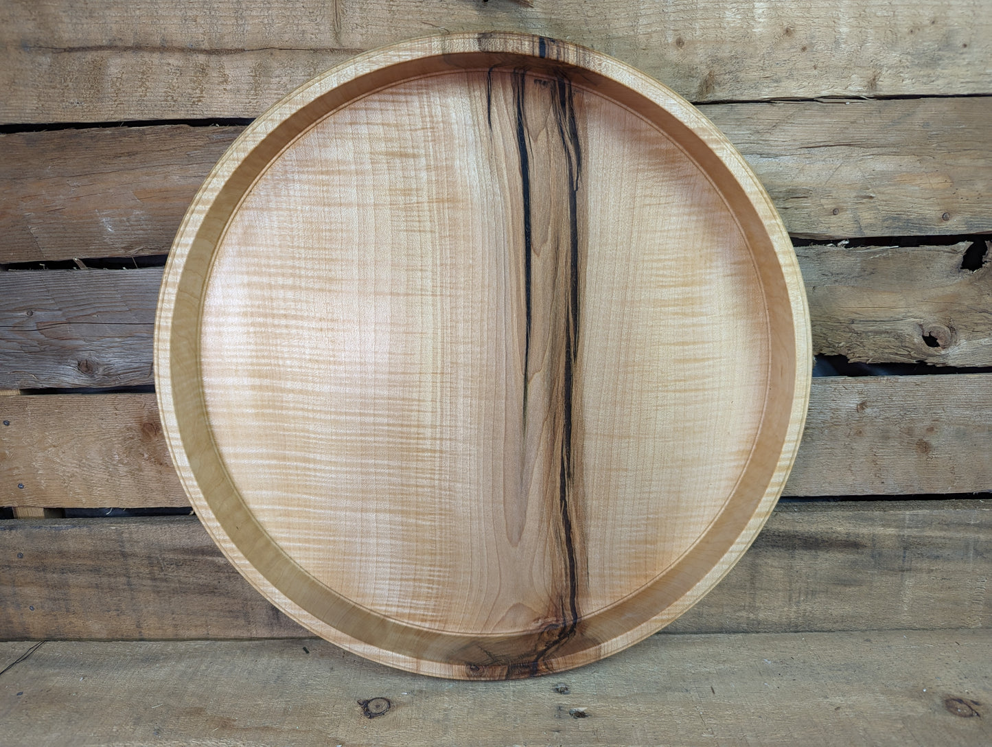 Figured maple serving tray
