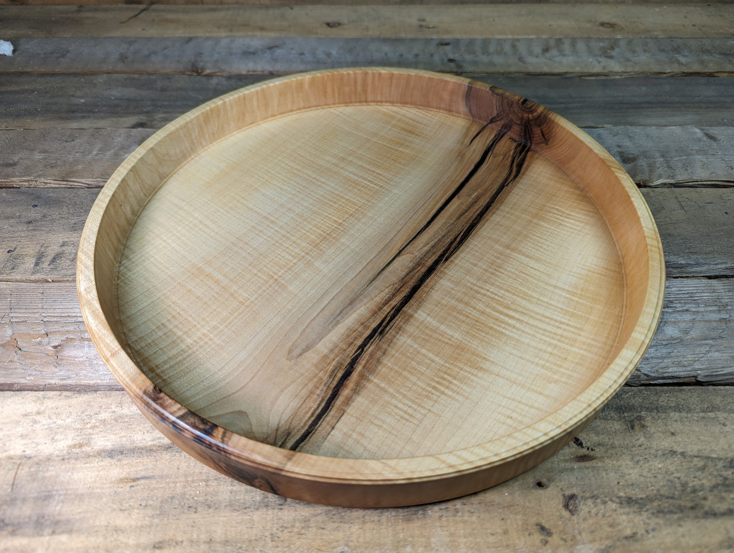 Figured maple serving tray