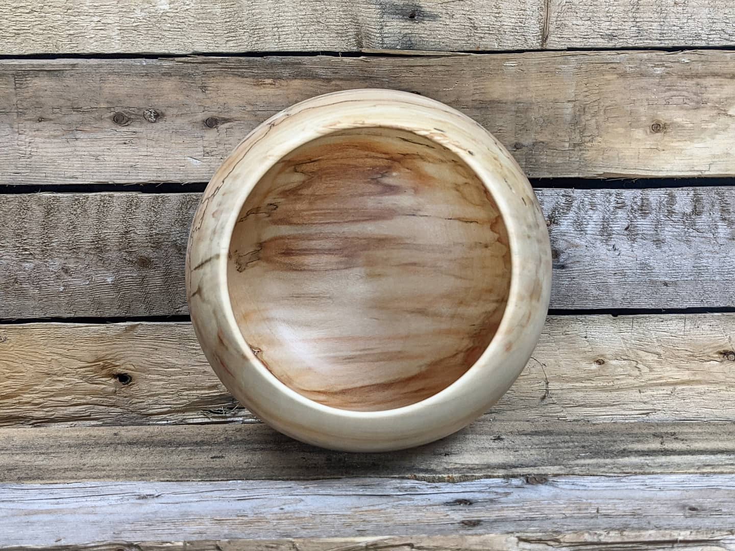 Spalted box elder pot