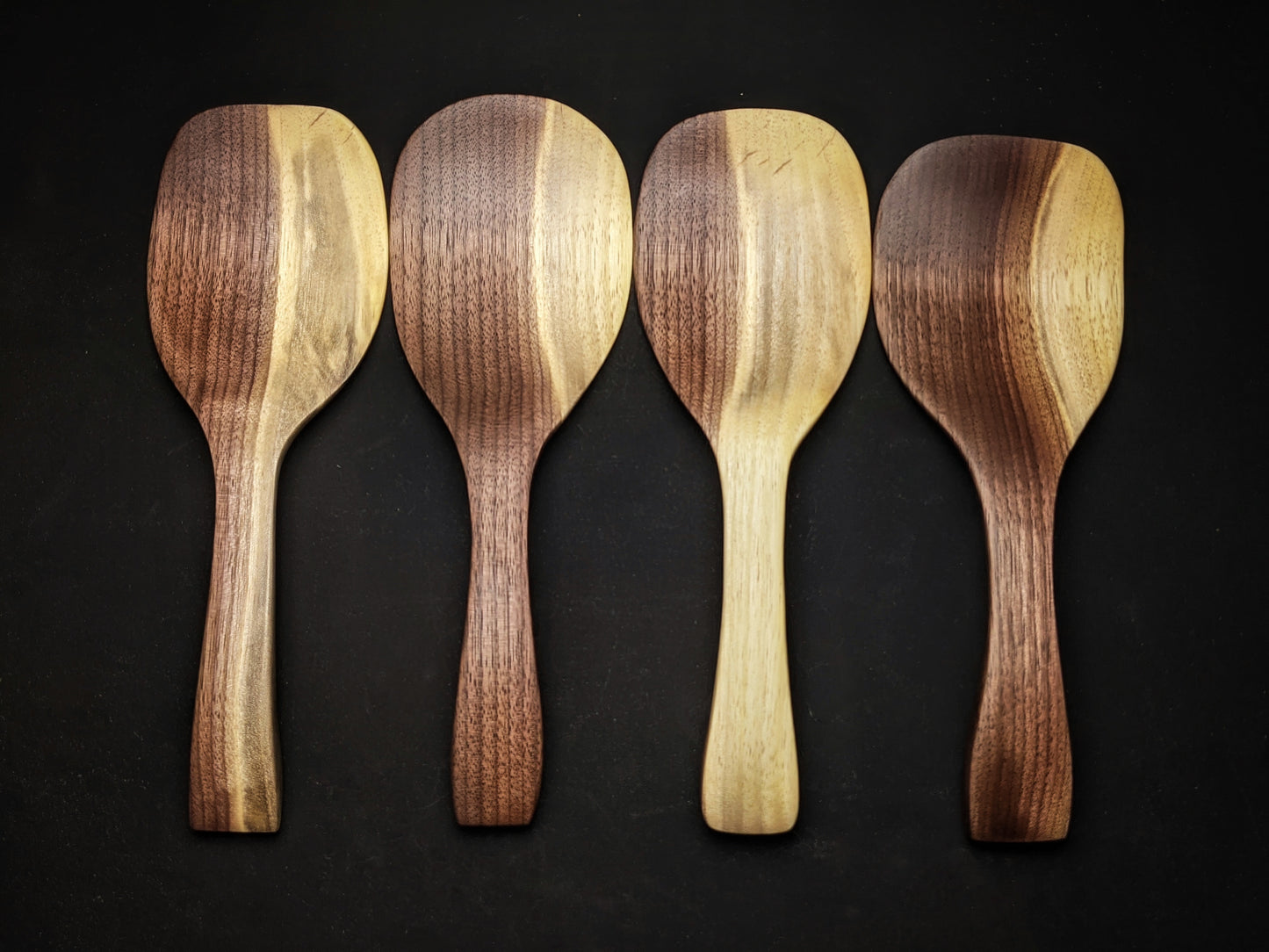 Black walnut rice paddles