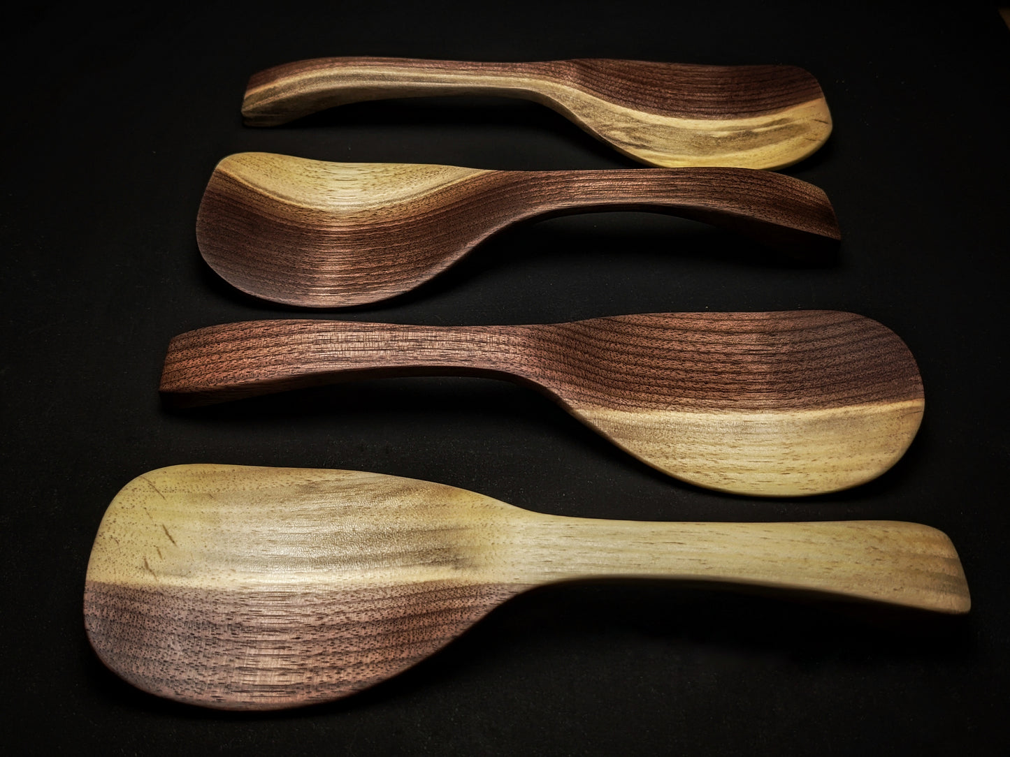 Black walnut rice paddles