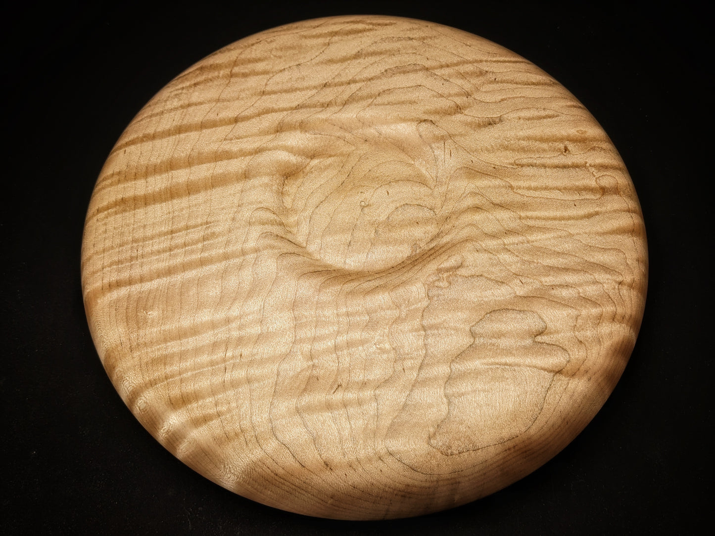 Shallow figured maple dish
