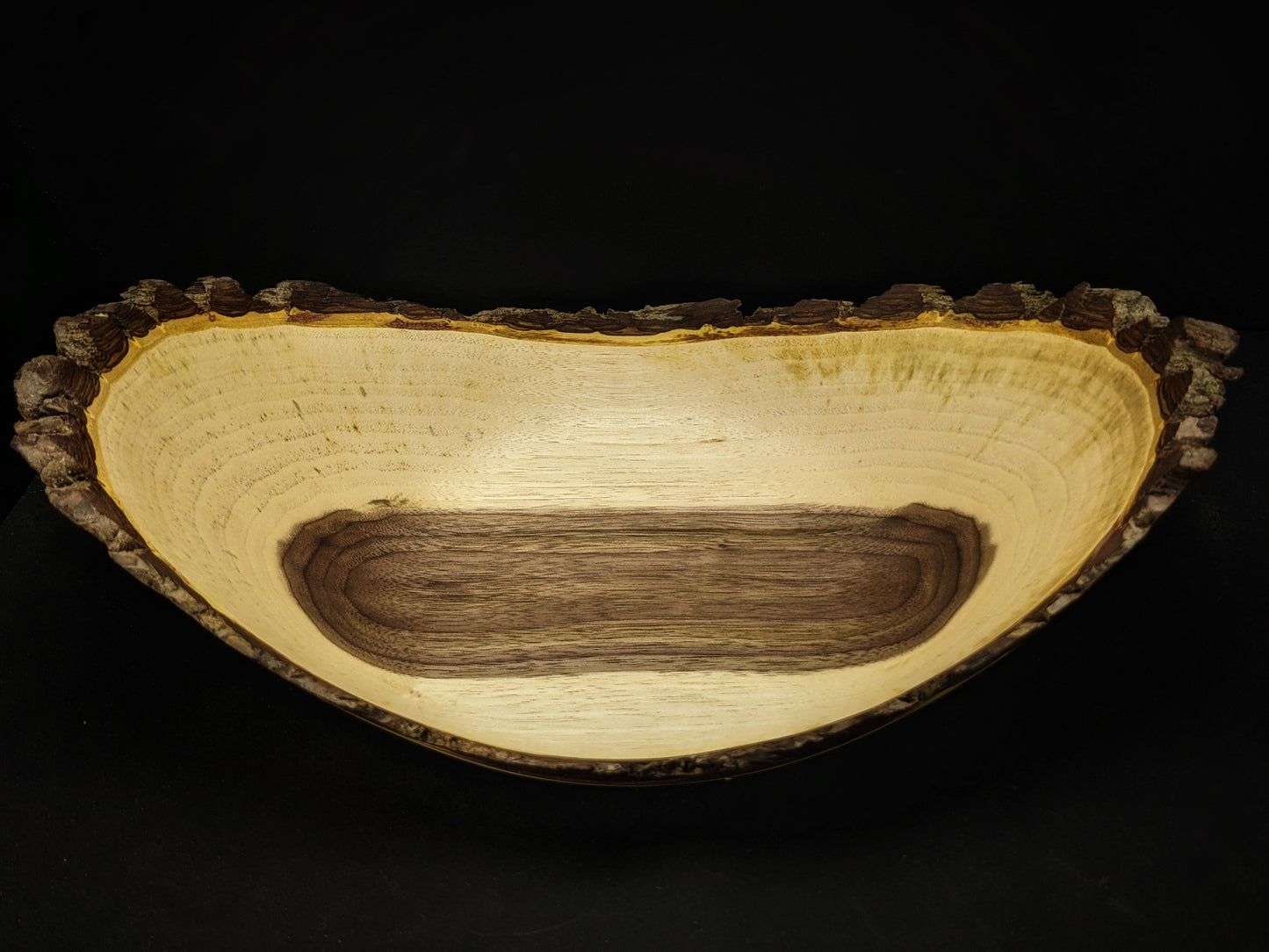 Live edge green turned black walnut catch all