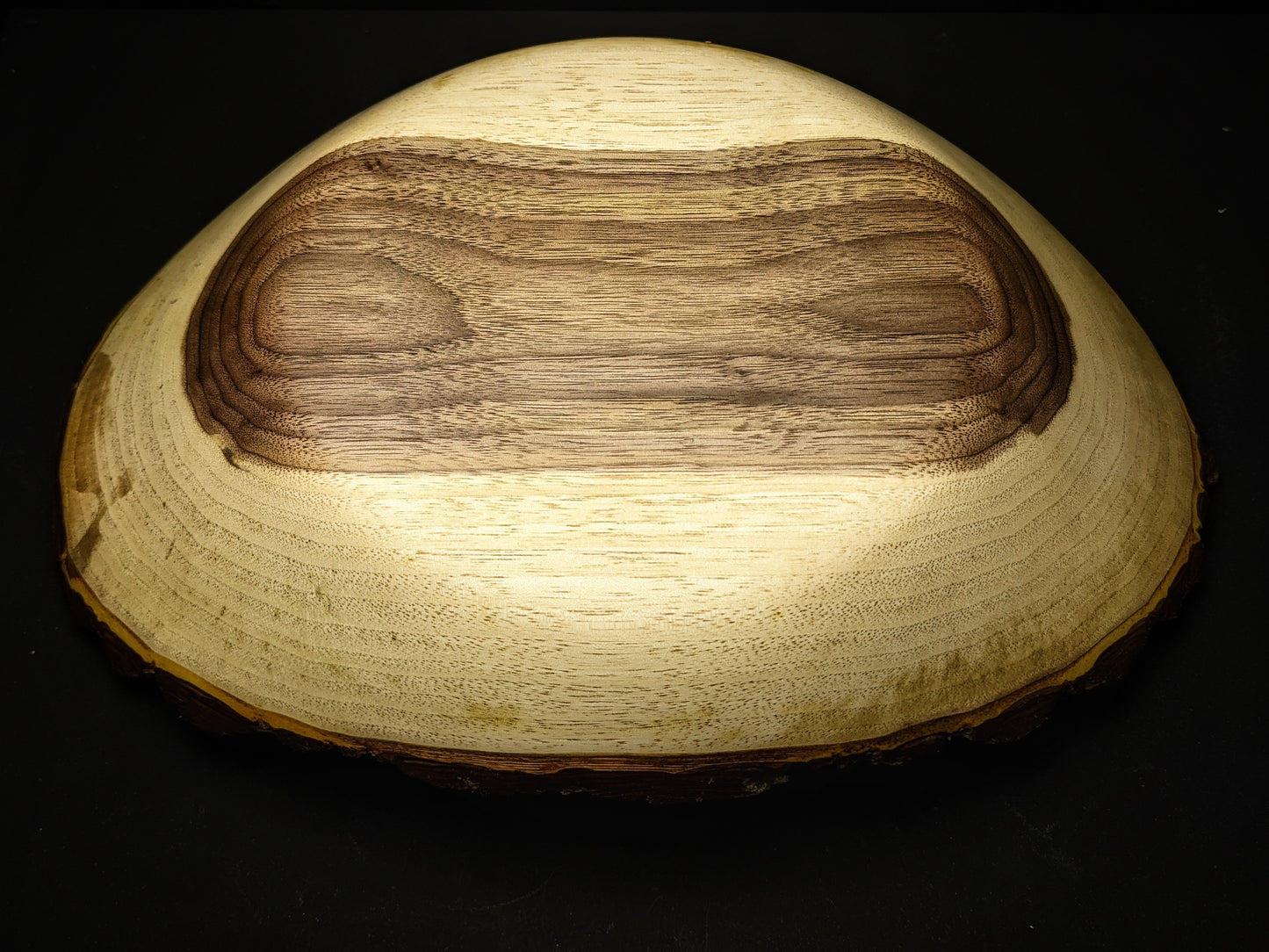 Live edge green turned black walnut catch all