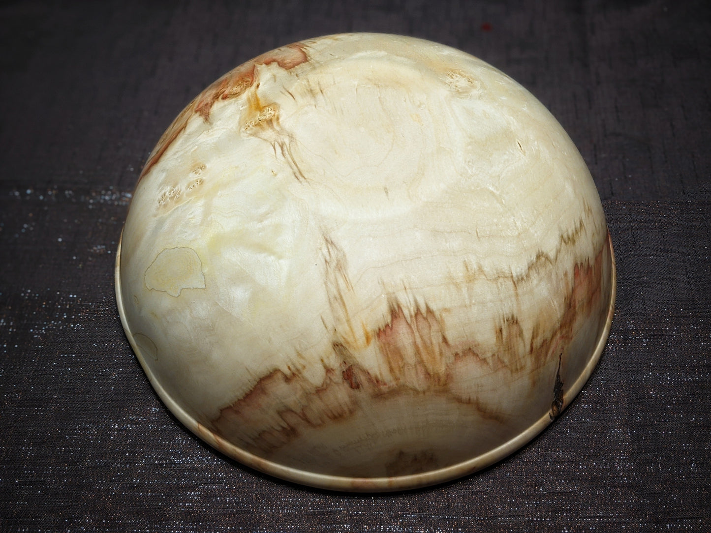 XL Flamed Box Elder Rimmed Salad bowl