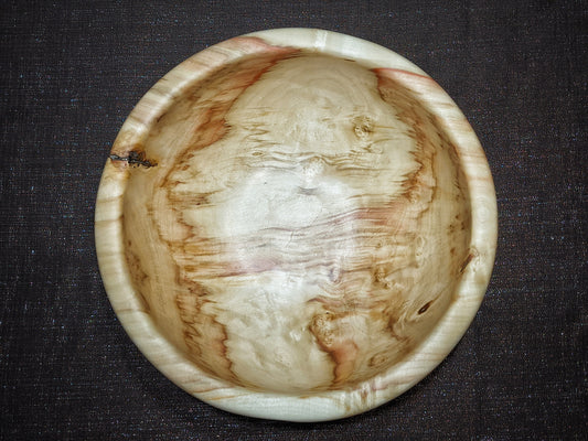 XL Flamed Box Elder Rimmed Salad bowl