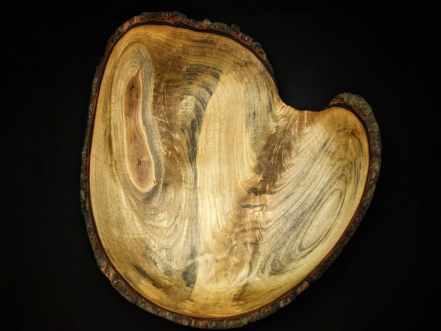 Live edge silver maple dish