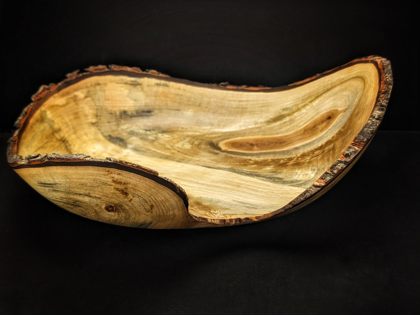 Live edge silver maple dish
