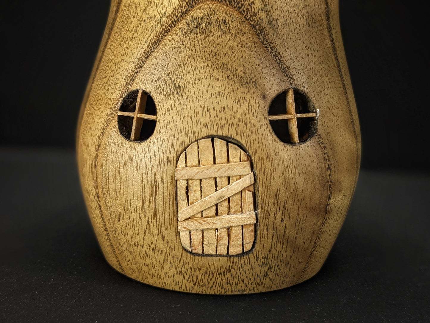 Crab apple and catalpa gnome home