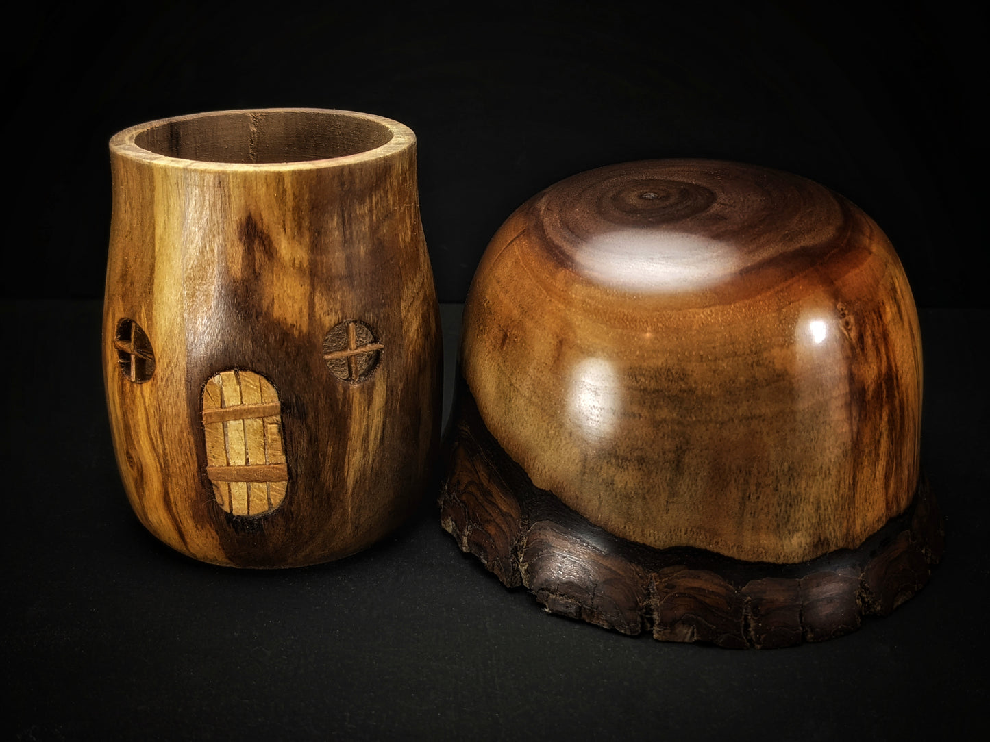 Black walnut end grain mushroom house