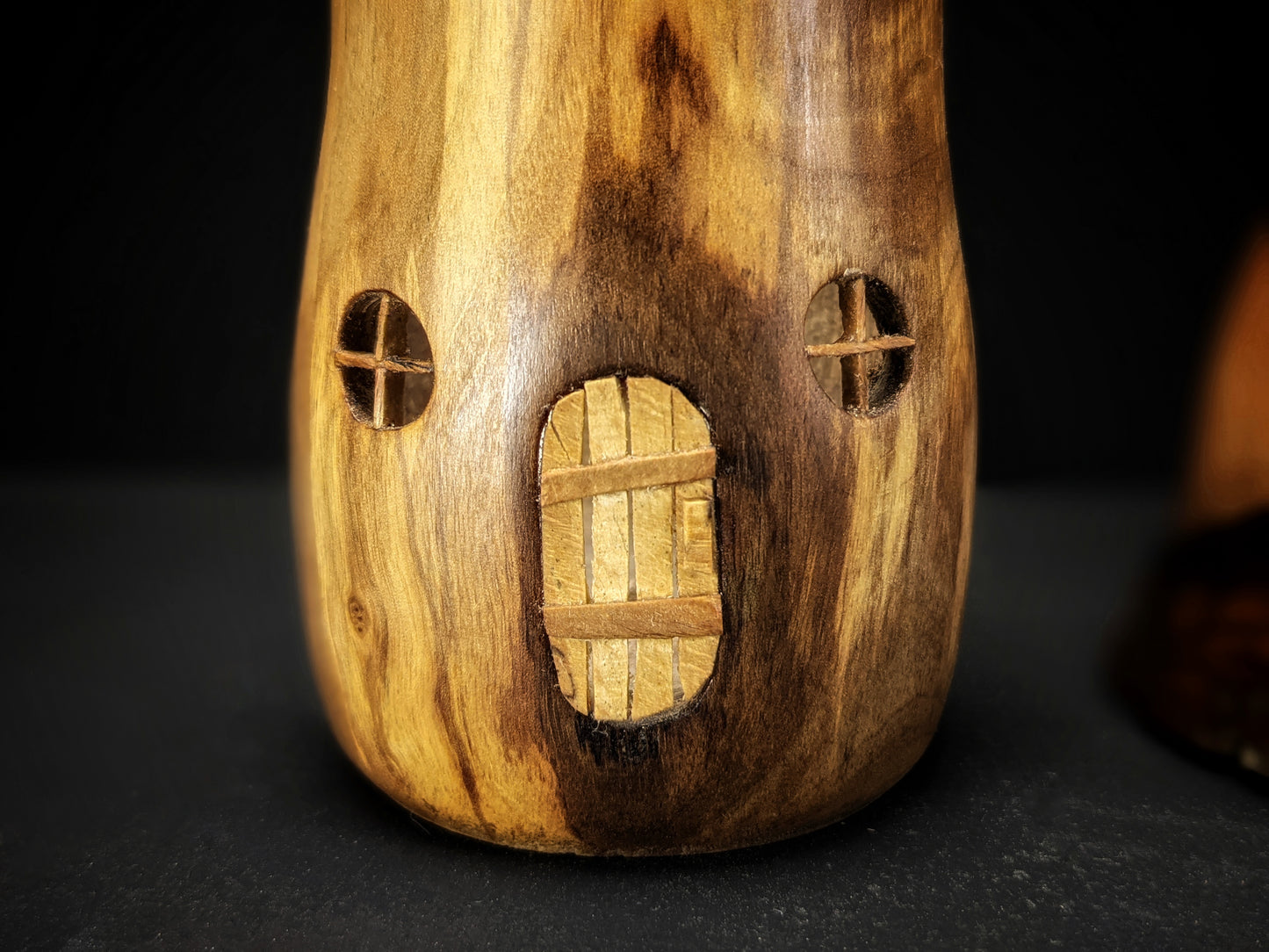 Black walnut end grain mushroom house