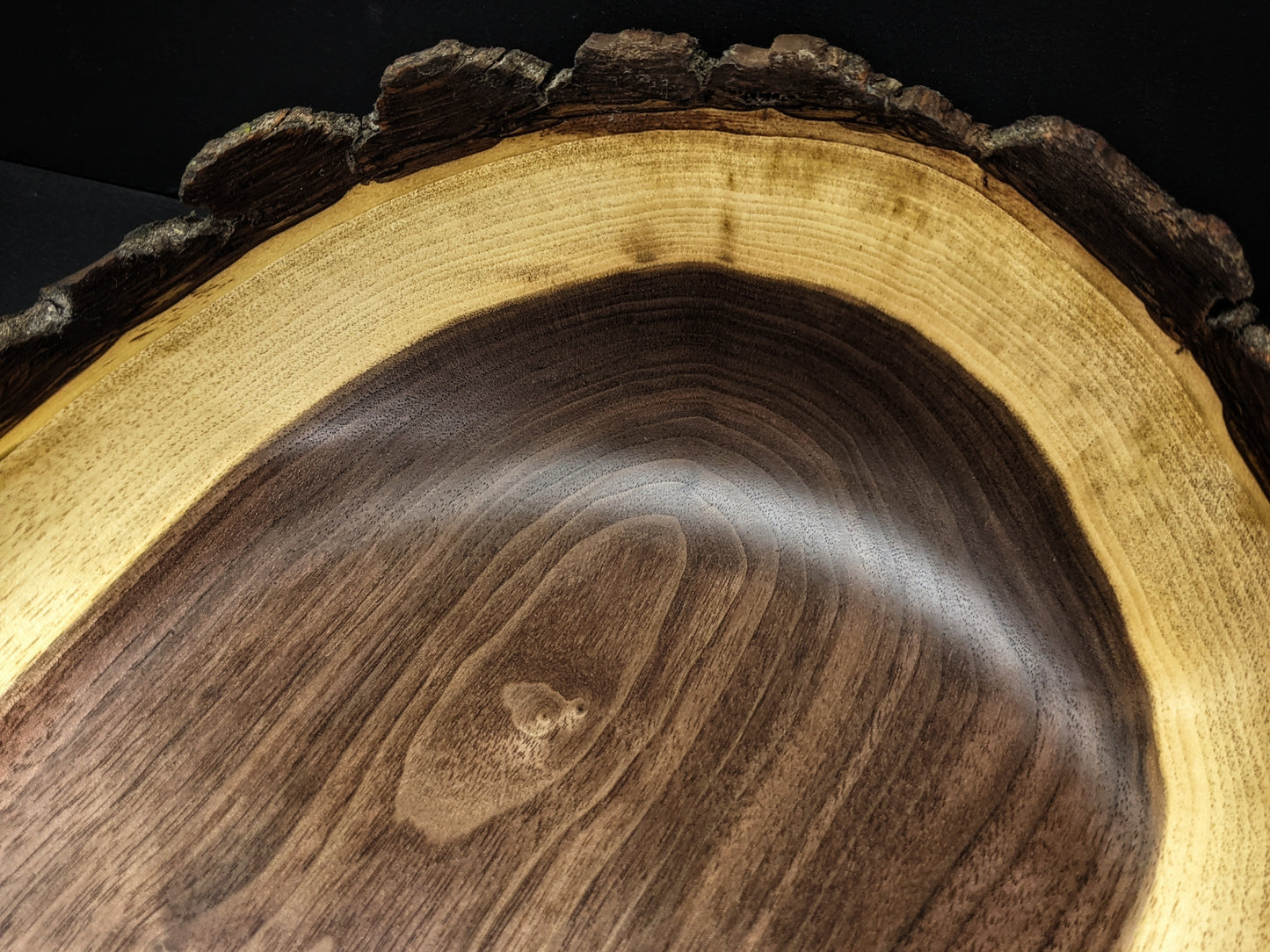 Live edge black walnut bowl