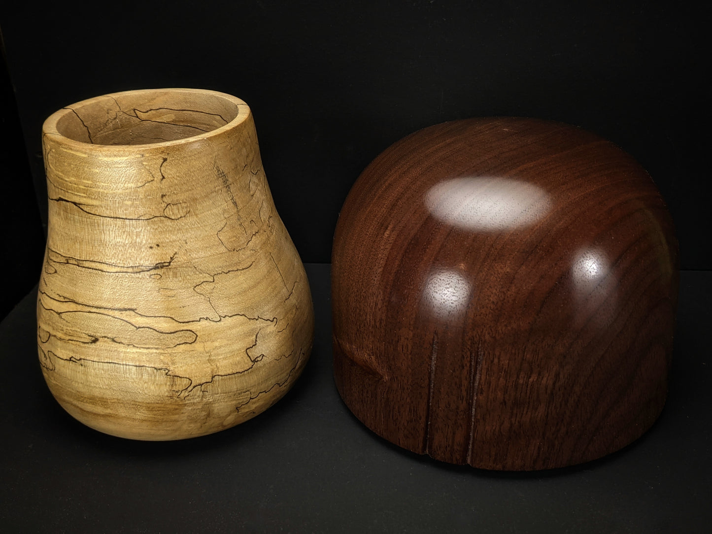 Black walnut and spalted maple gnome home