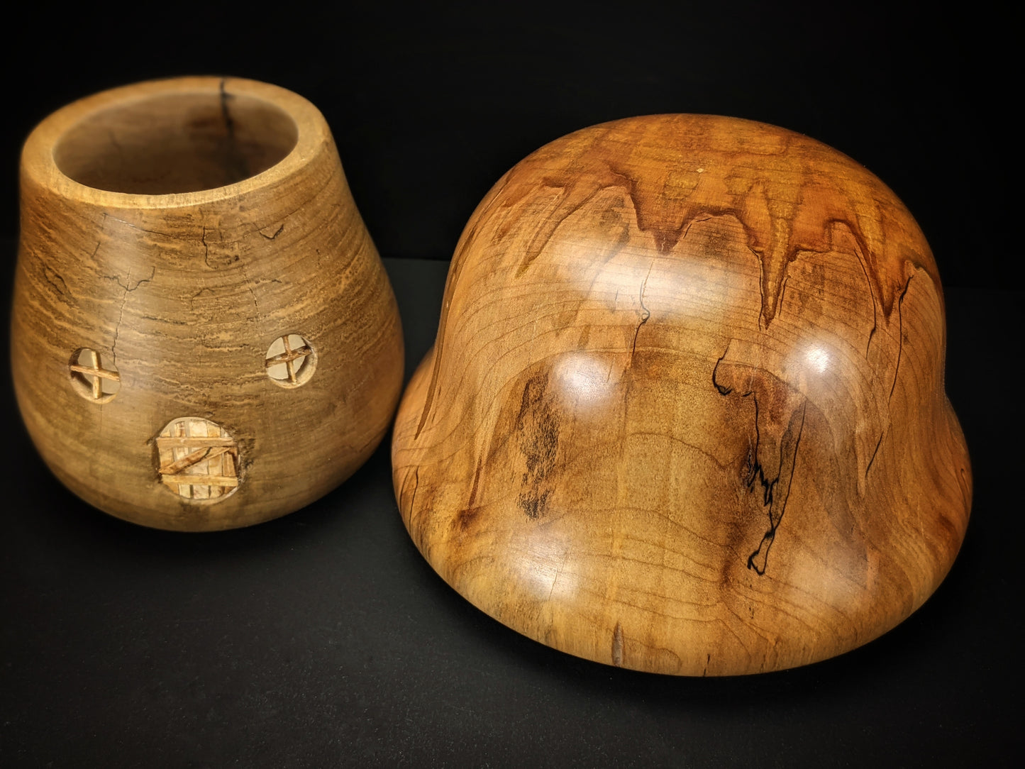 Ambrosia and spalted maple gnome home