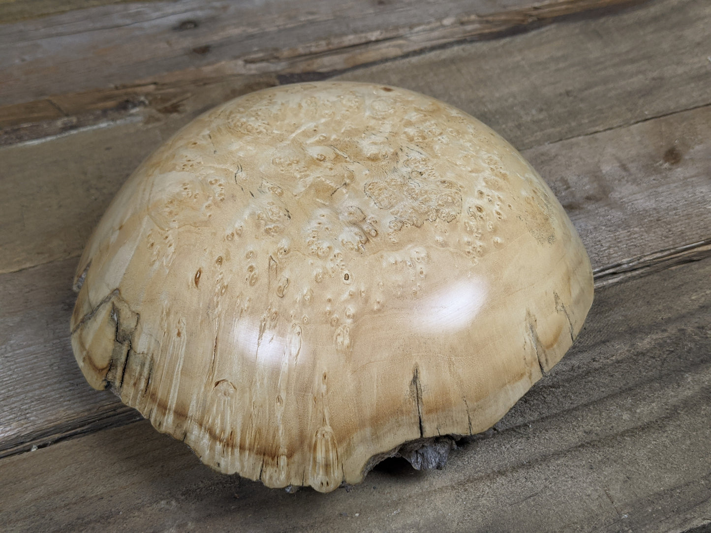 Natural edge maple burl catch-all