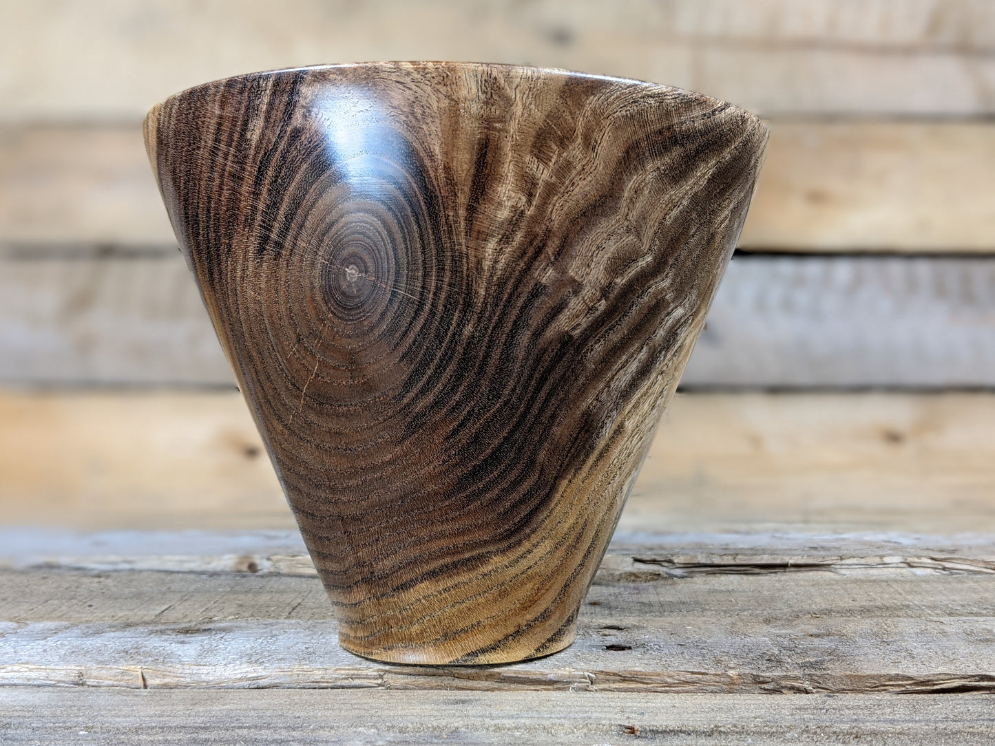 Ebonized honey locust decorative dry vase