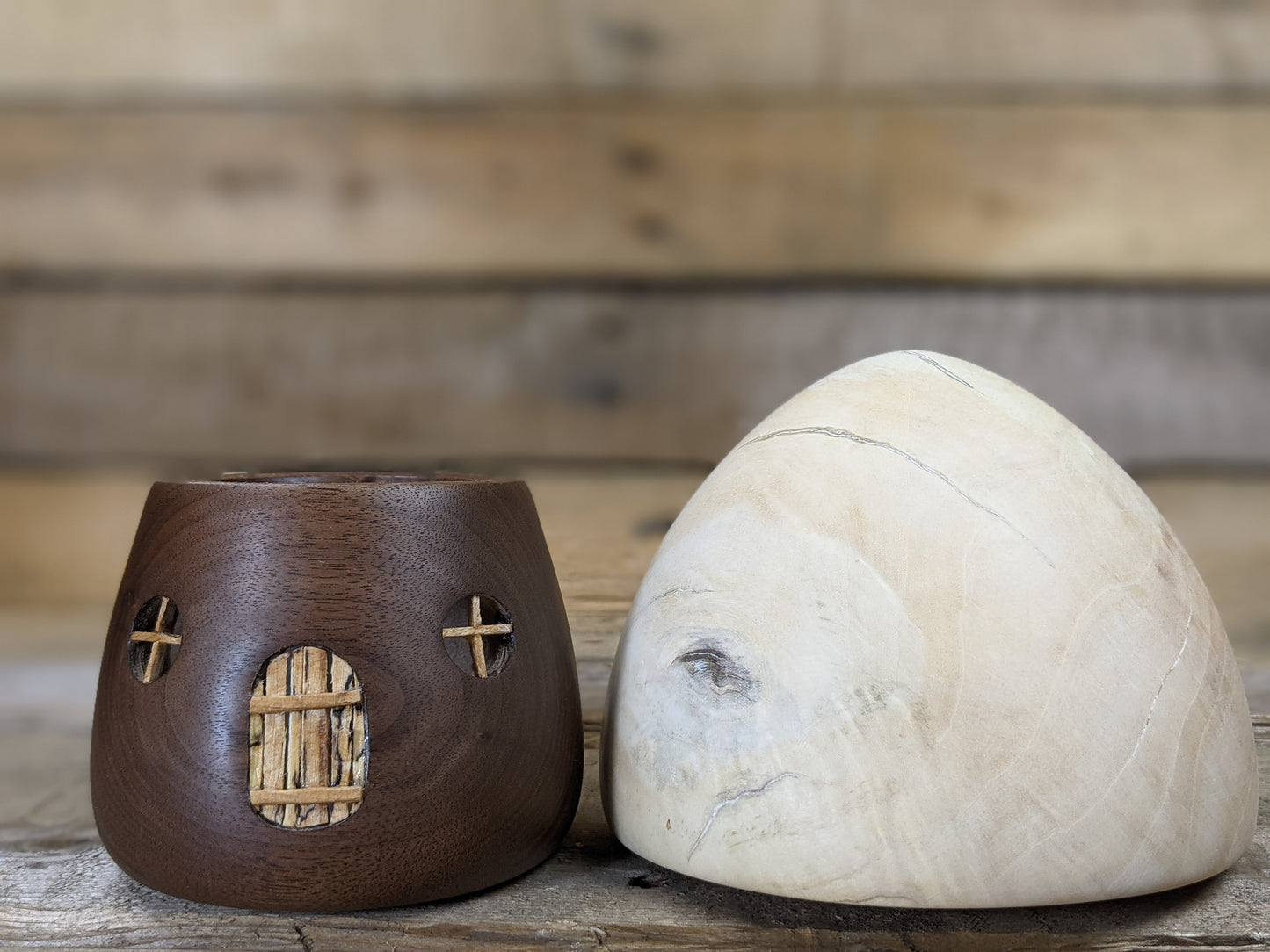 Box elder and black walnut gnome home