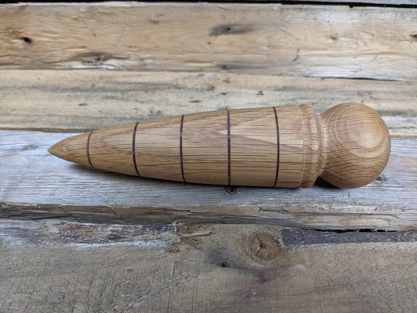 Oak wood garden dibber
