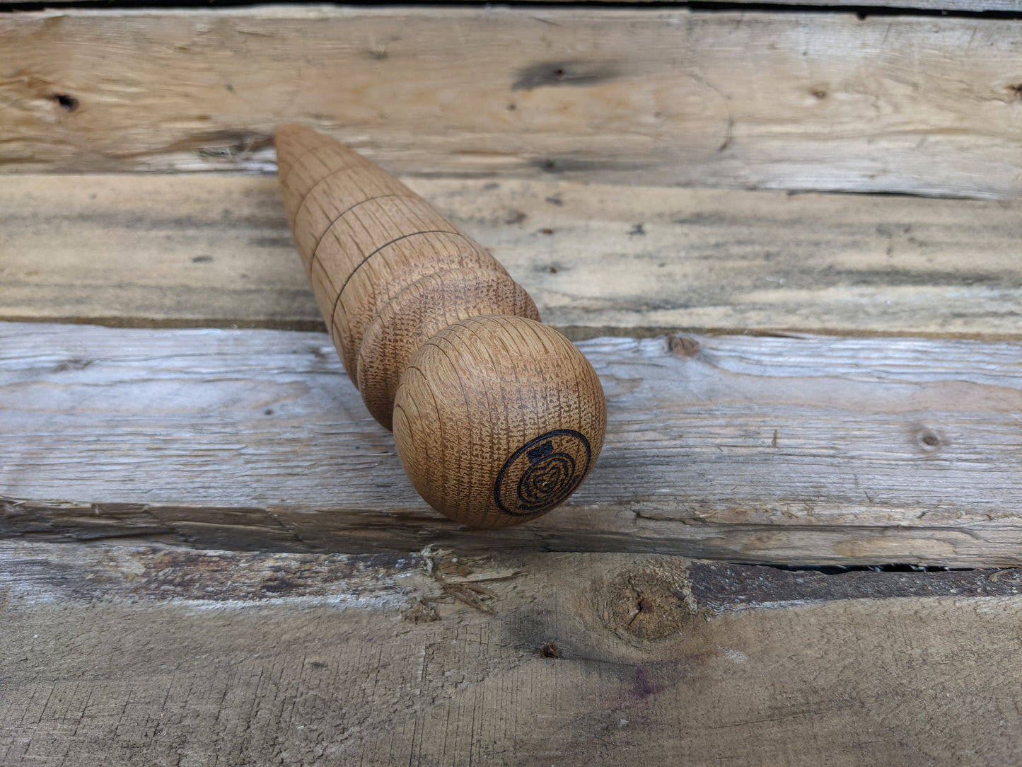 Oak wood garden dibber