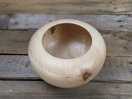 Hard maple wide mouth pot