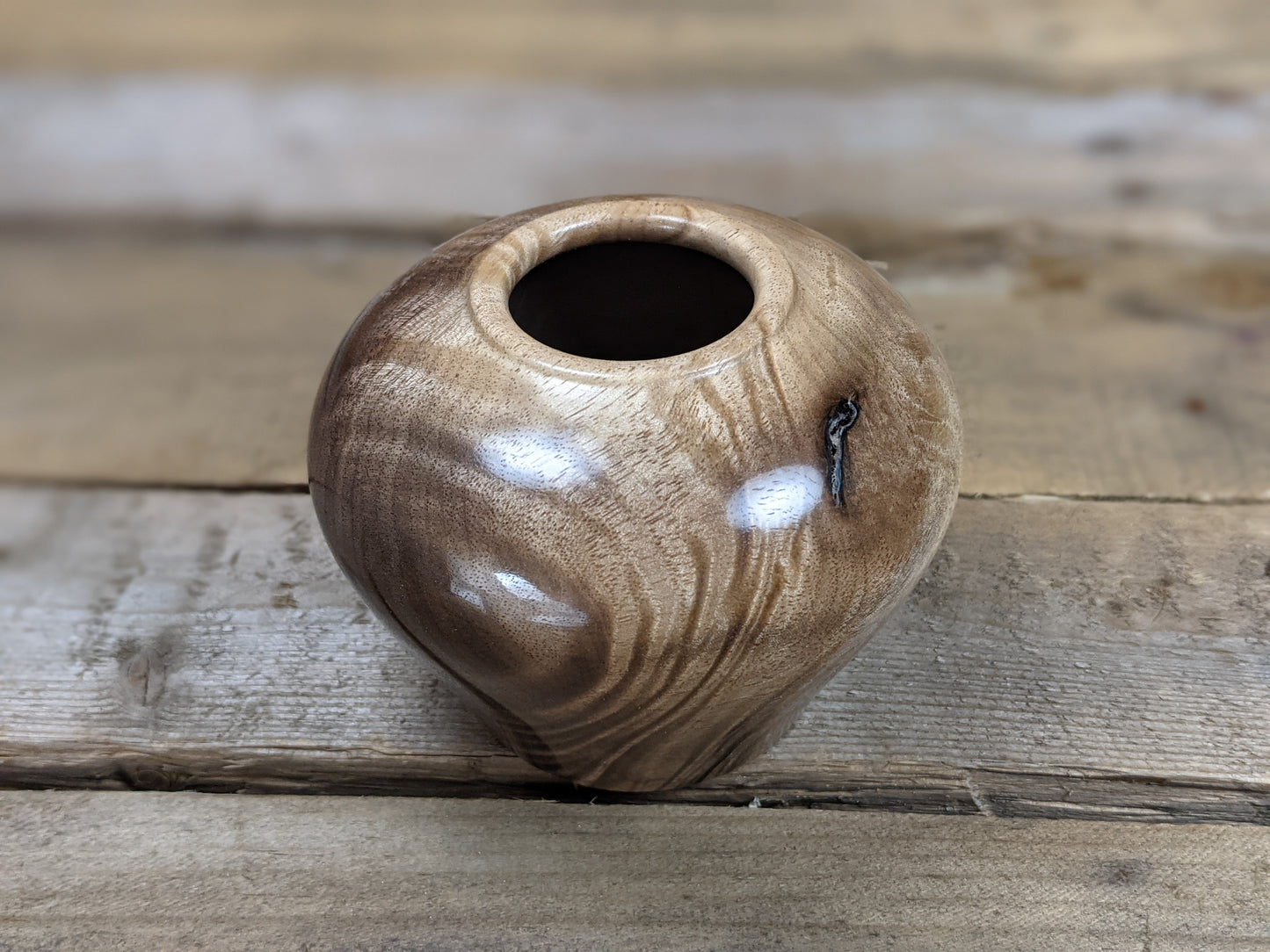 Black walnut hollow form