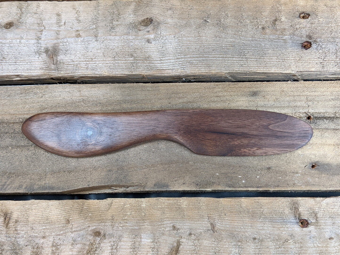 Black walnut spread knife
