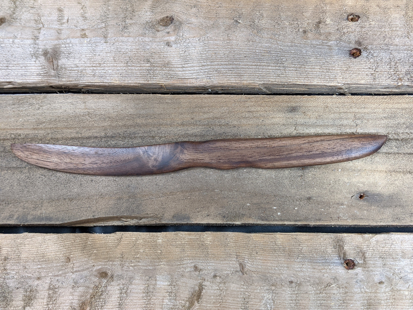 Black walnut stiletto style knife