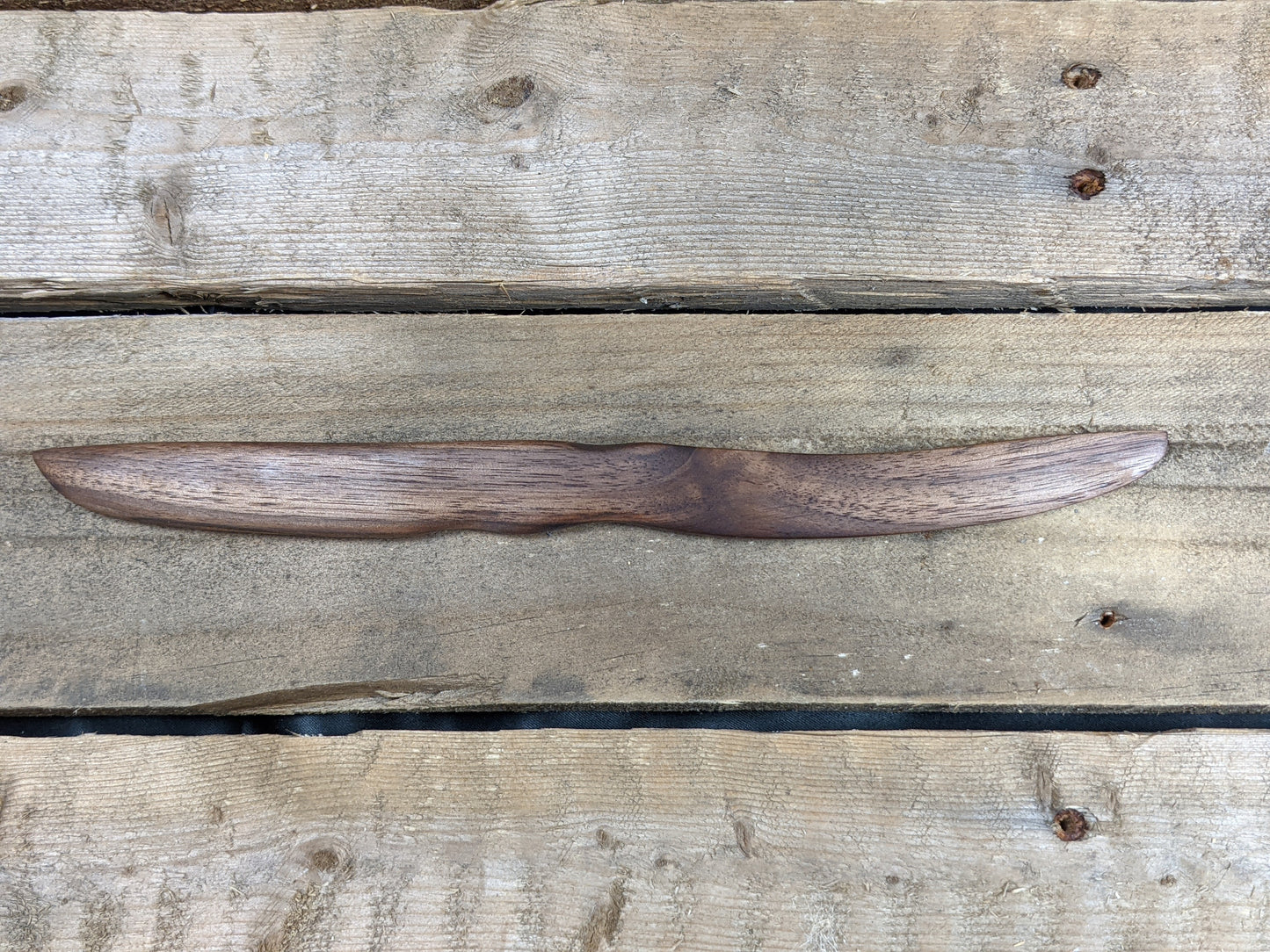 Black walnut stiletto style knife