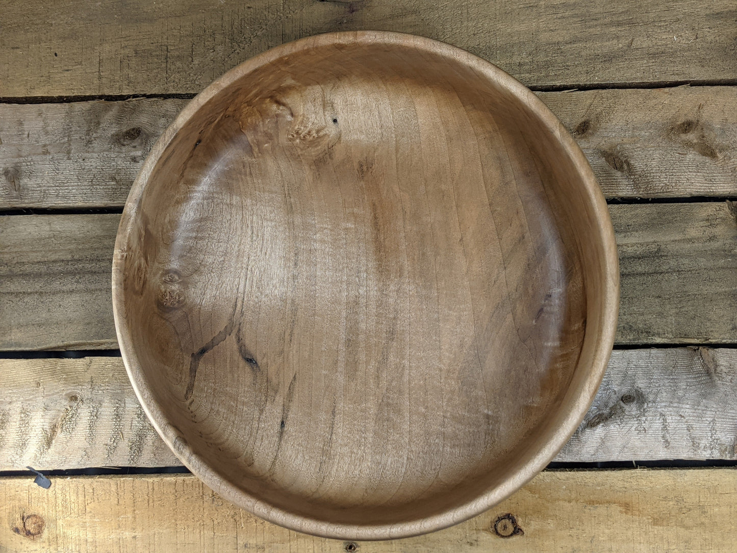 Large silver maple fruit bowl