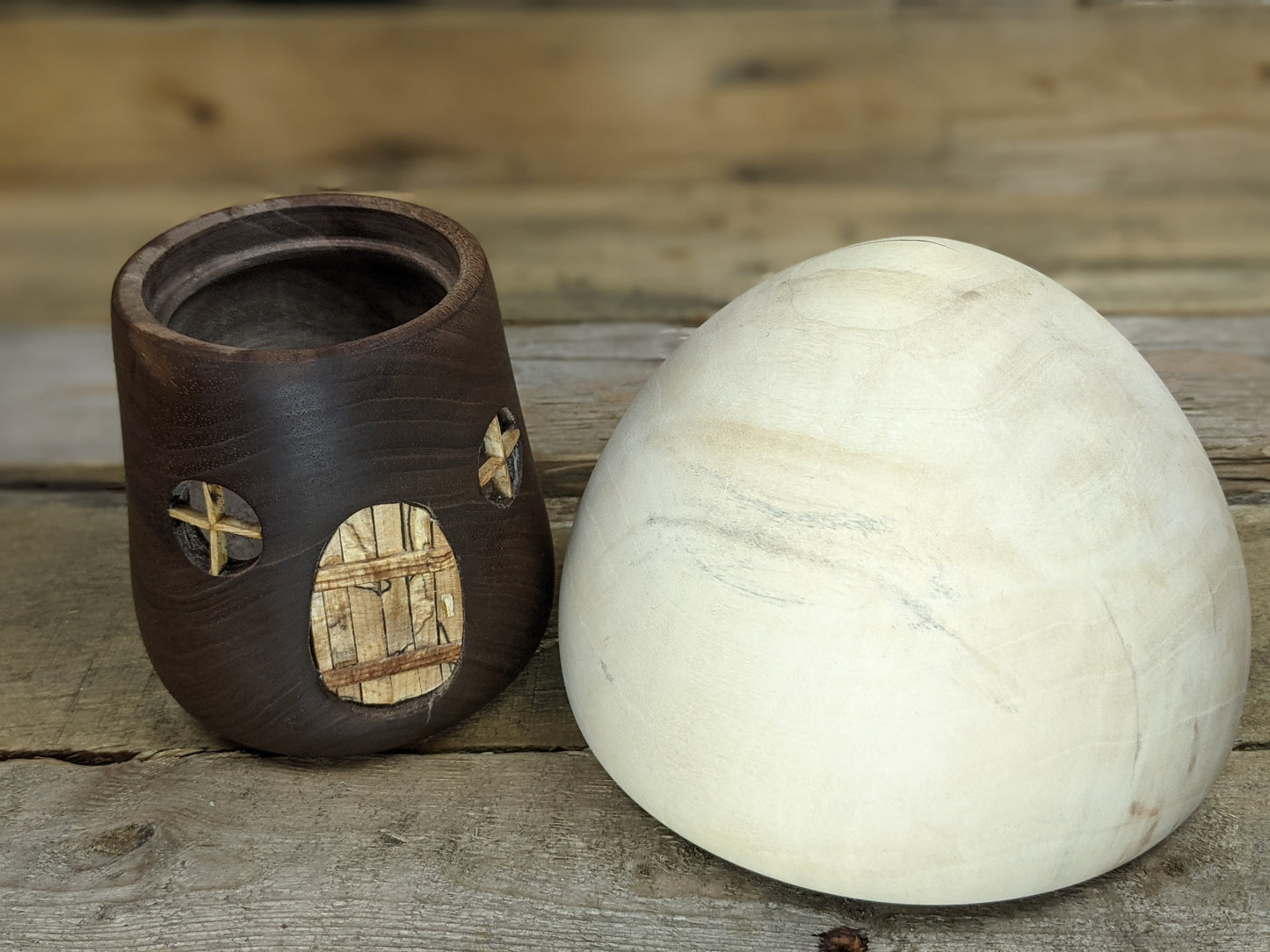 Black walnut and box elder gnome home