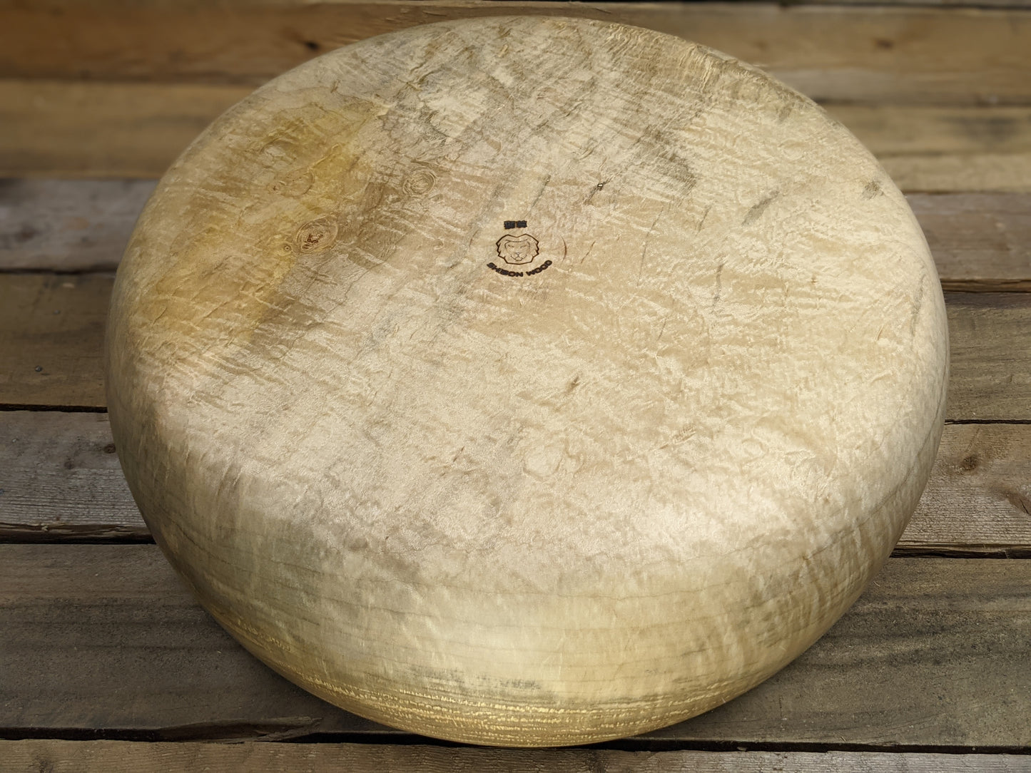 X-large silver maple flat bottomed bowl