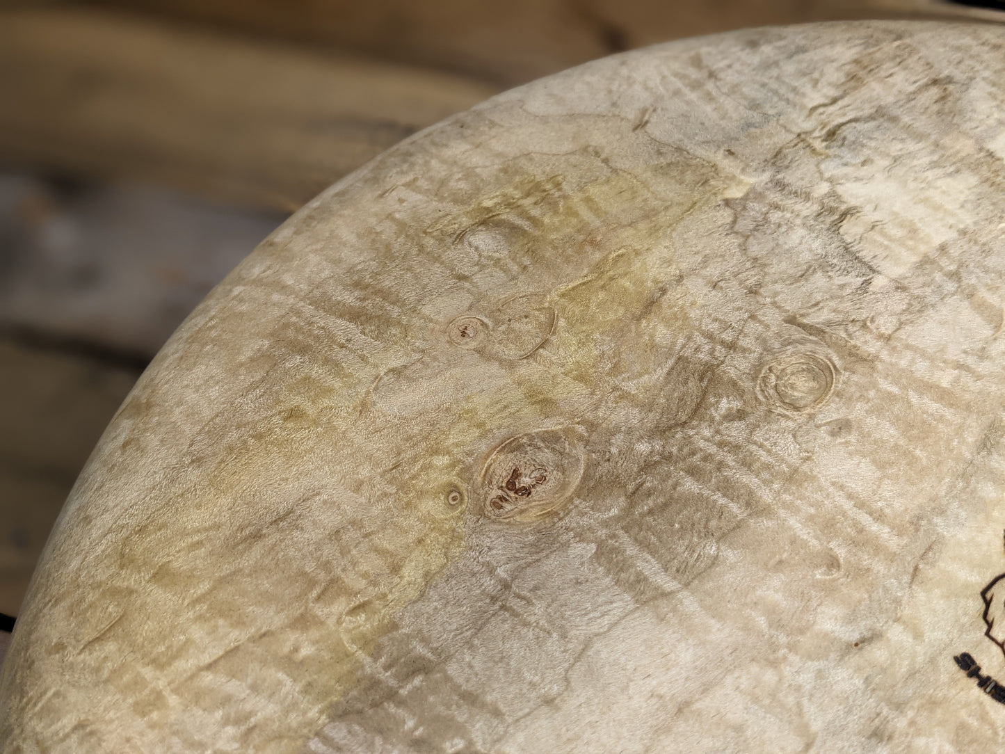 X-large silver maple flat bottomed bowl