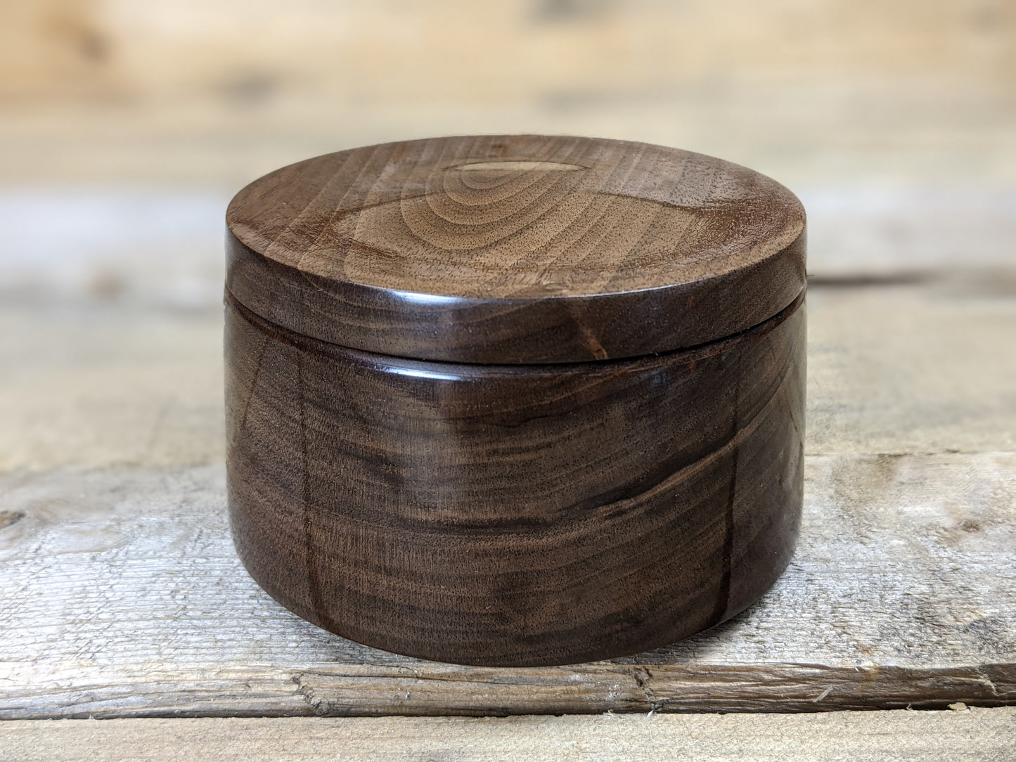 Black walnut lidded pot