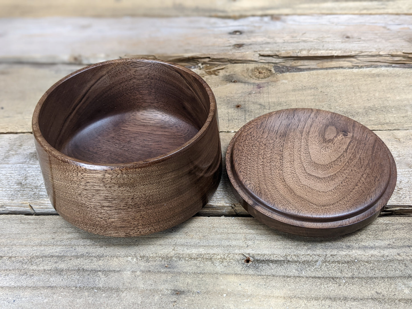 Black walnut lidded pot