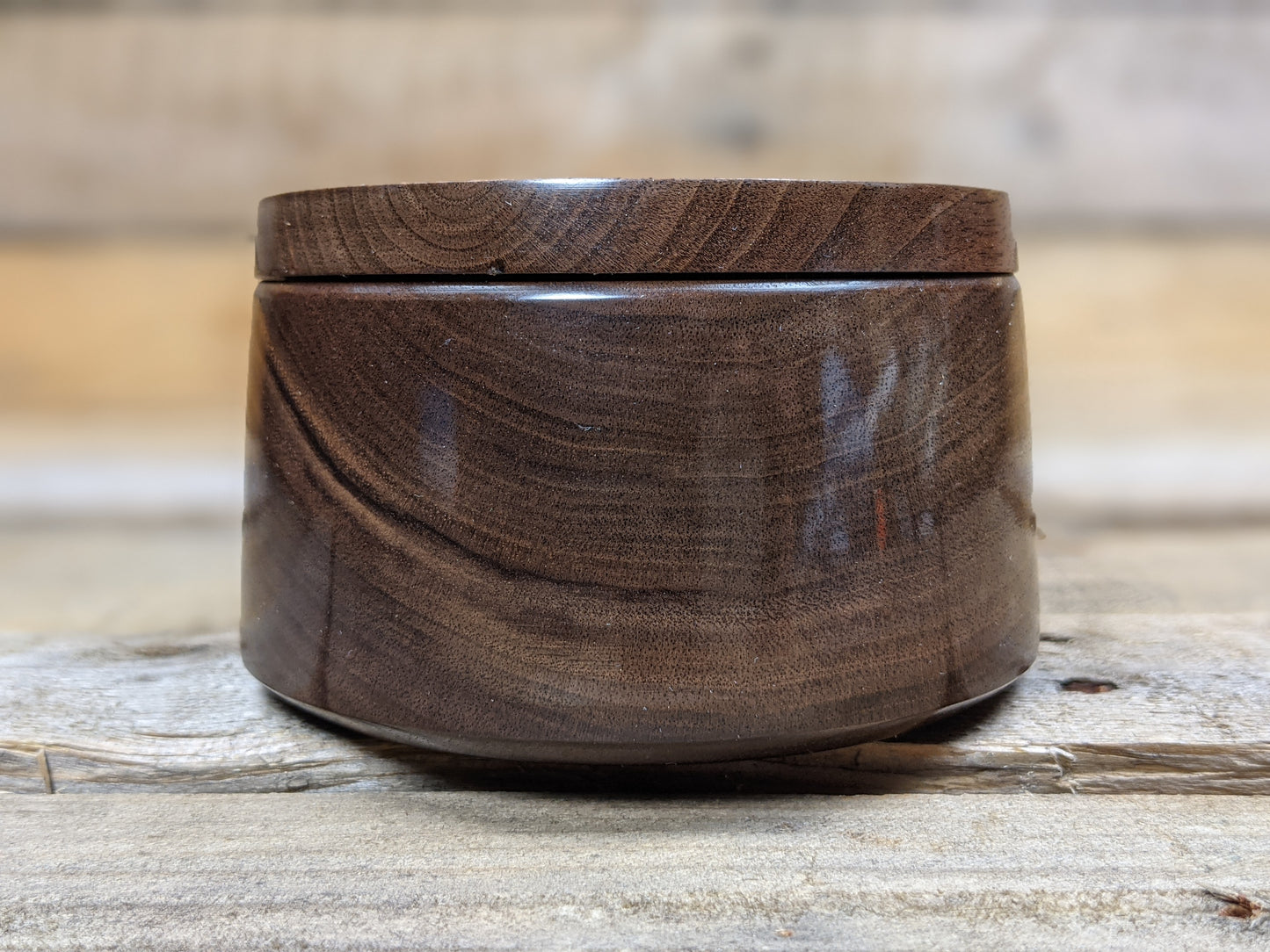 Black walnut lidded pot