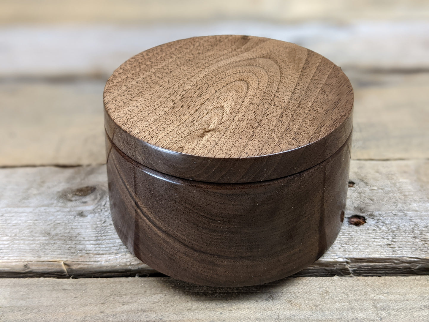 Black walnut lidded pot
