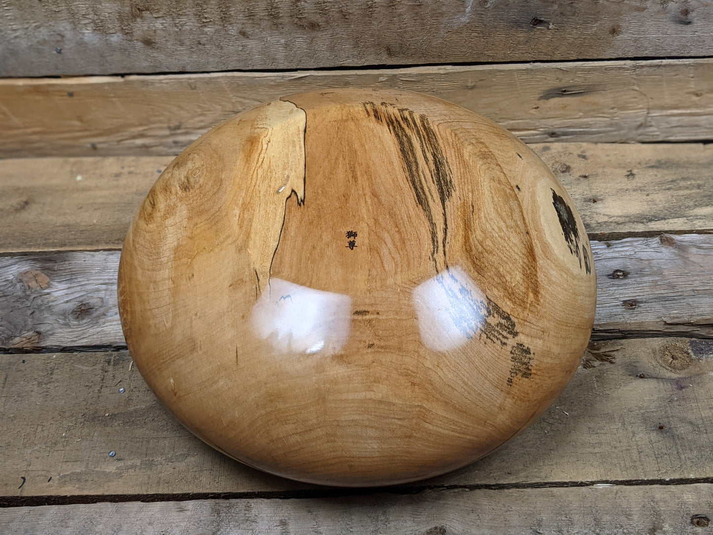 Spalted ambrosia maple decorative bowl