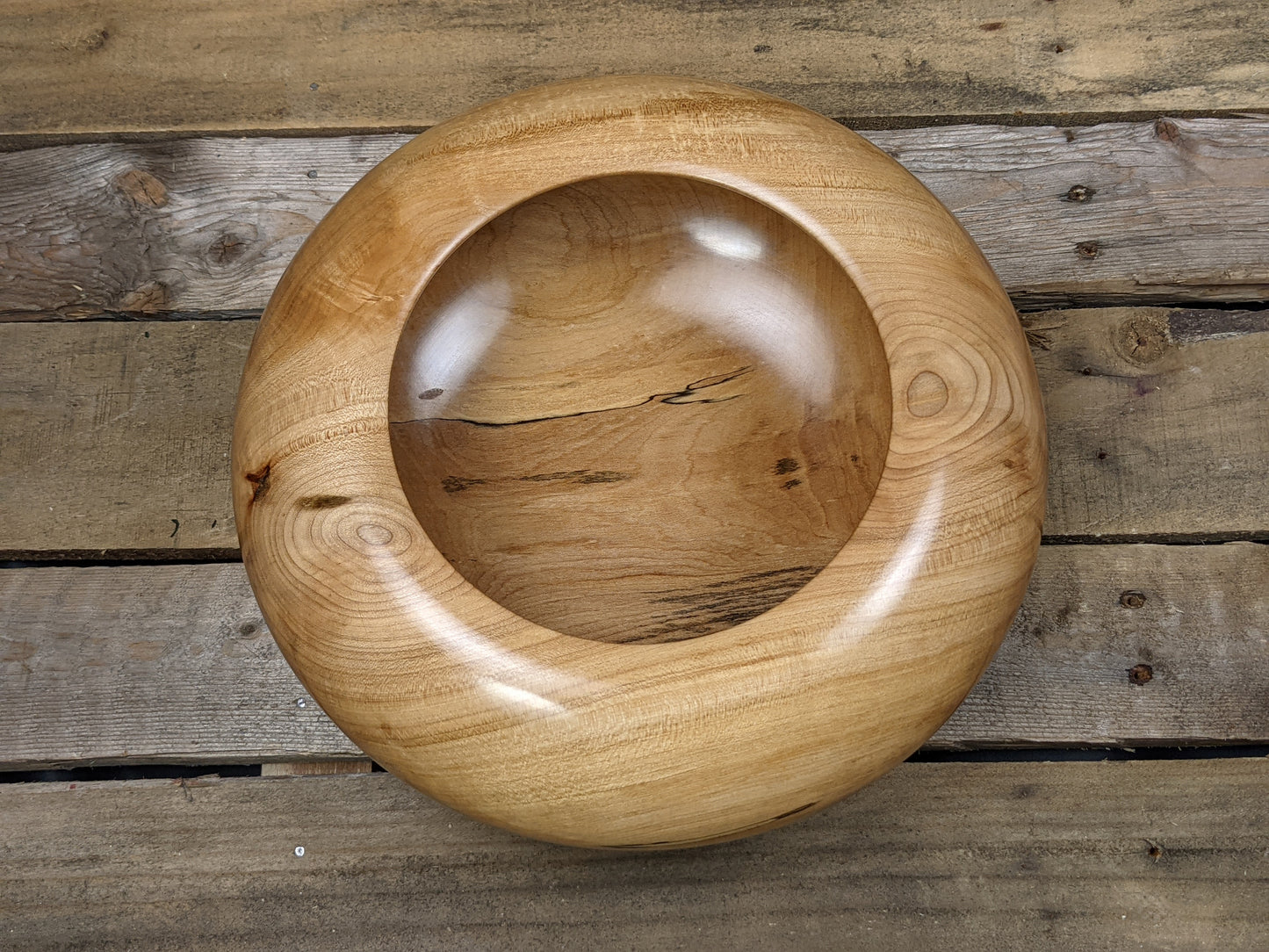 Spalted ambrosia maple decorative bowl