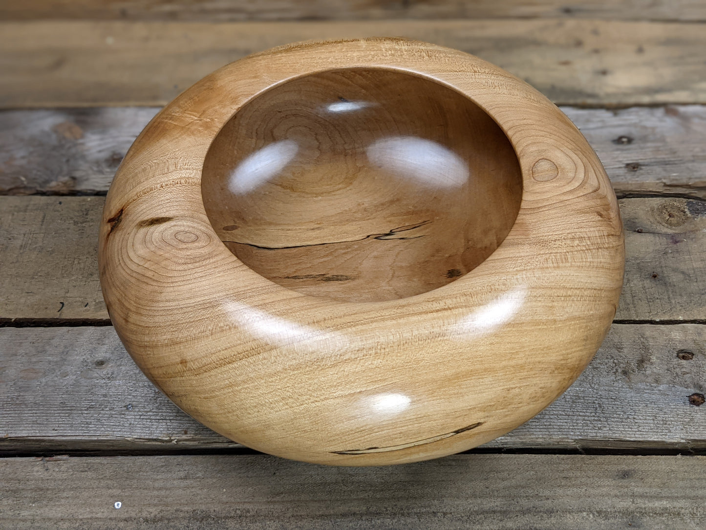 Spalted ambrosia maple decorative bowl