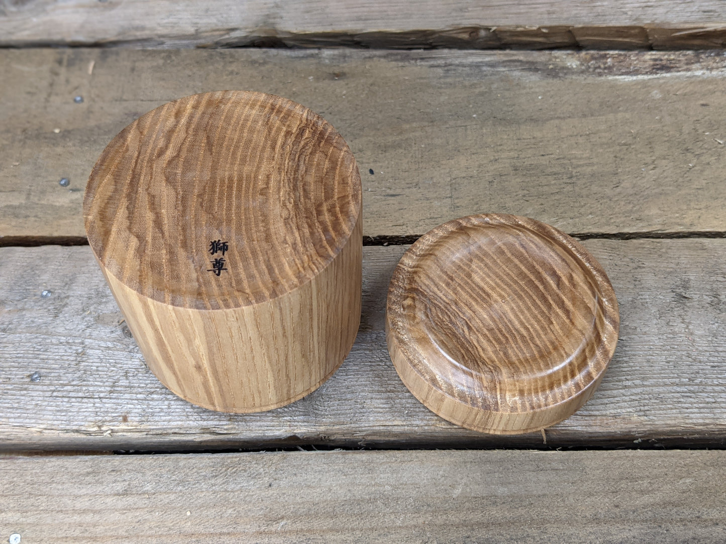 Beaded white oak lidded box