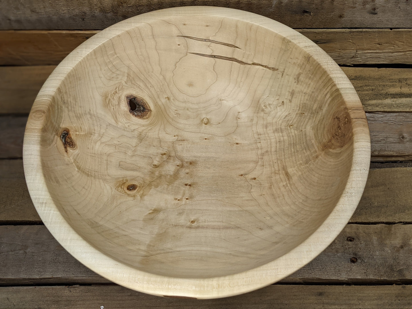 XL decorative maple bowl